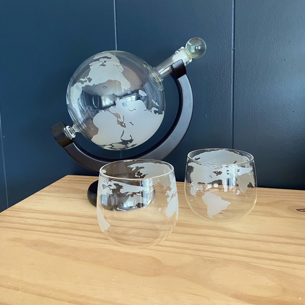 Hammer + Axe Globe Whiskey Set